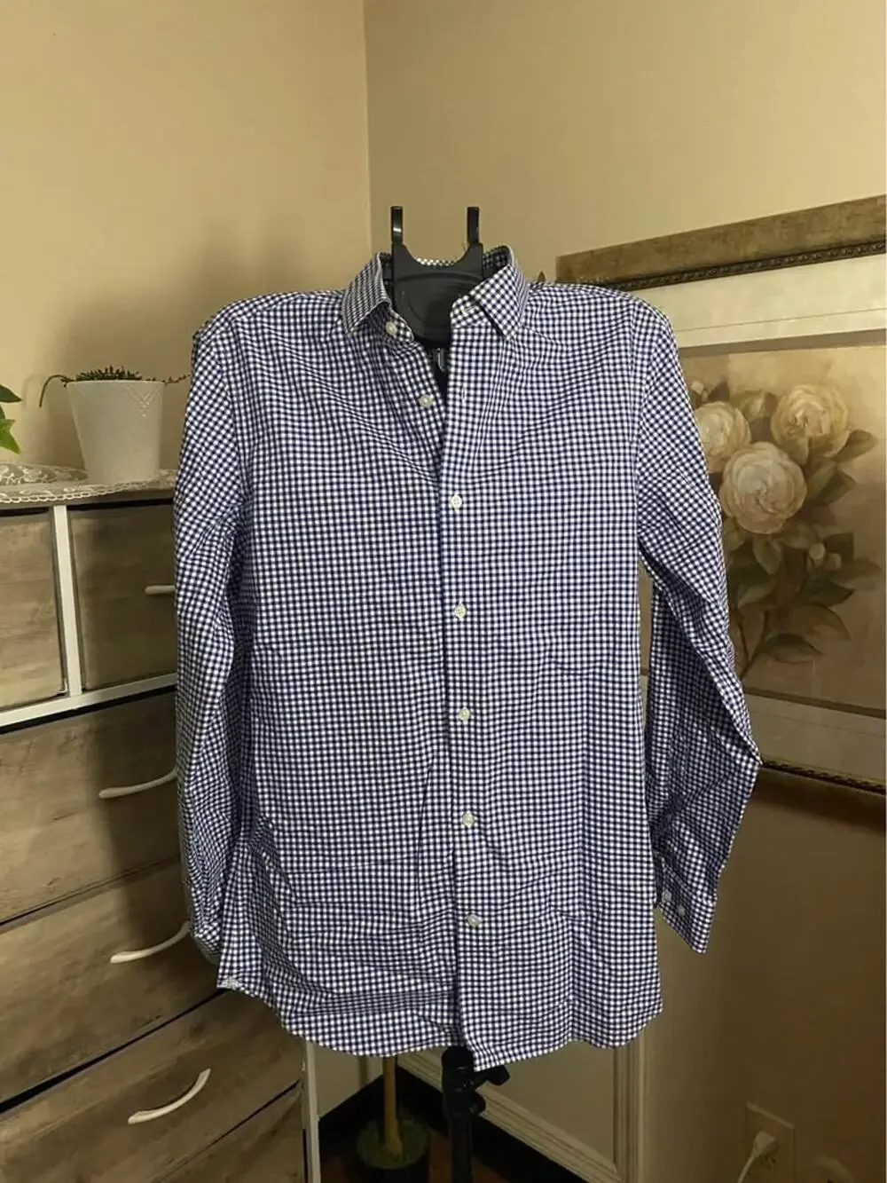 Banana Republic Men’s Blue Long-Sleeved Shirt —Large